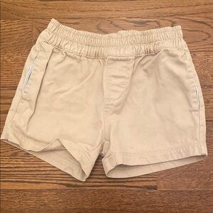 Tan Elastic Waist Shorts